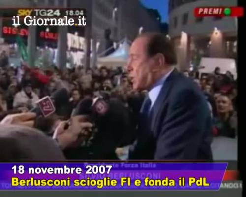 2007, Berlusconi scioglie Forza Italia e fonda il Pdl