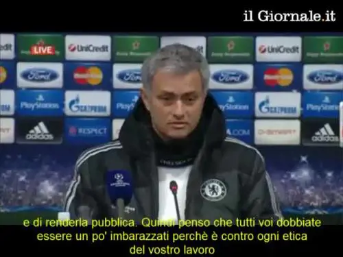Mourinho furibondo per il fuorionda attacca i giornalisti