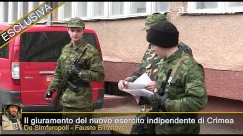 Il giuramento del nuovo esercito della Crimea