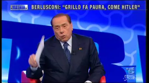 Il Cav: "Grillo come Hitler, io posso gridare più forte"
