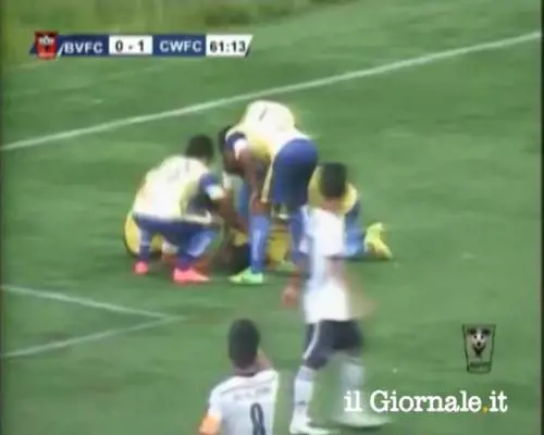 Calcio, esultanza fatale per un giocatore