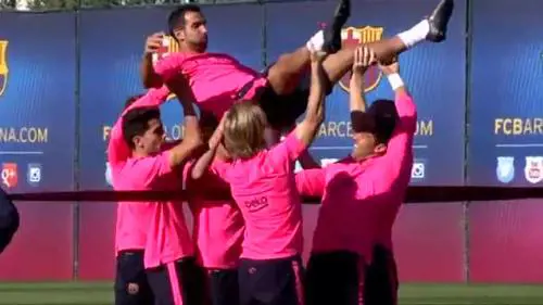 Lo strano allenamento del Barcellona