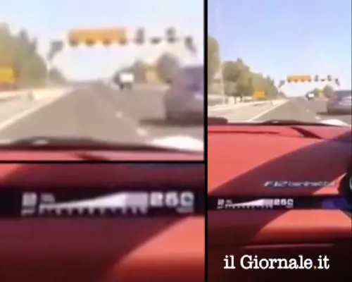 Vettel sfreccia in autostrada