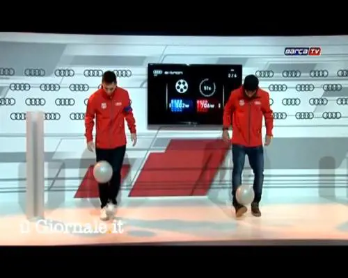 Gara di palleggi tra Neymar e Messi