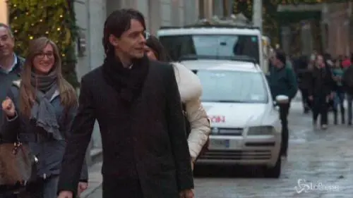 Shopping in via Montenapoleone per Pippo Inzaghi