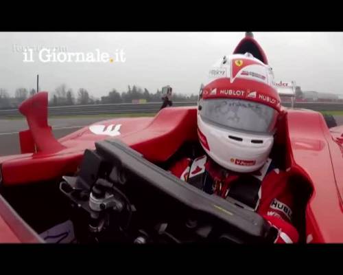Il primo giro di Vettel sulla Ferrari