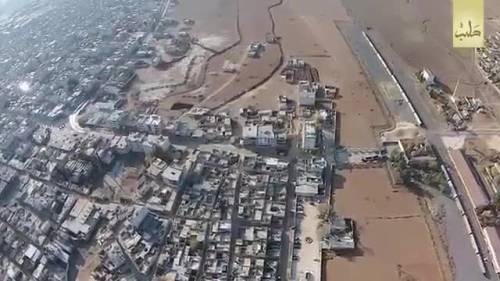 Il drone mostra la distruzione di Kobane