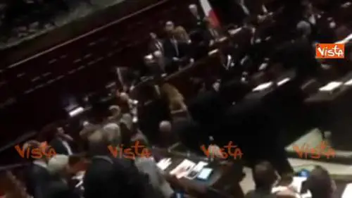 Bagarre dei grillini a Montecitorio