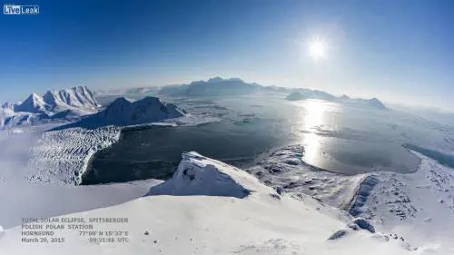 L'incredibile video dell'eclissi solare vista dai fiordi