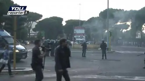 Gli scontri dopo Lazio-Roma