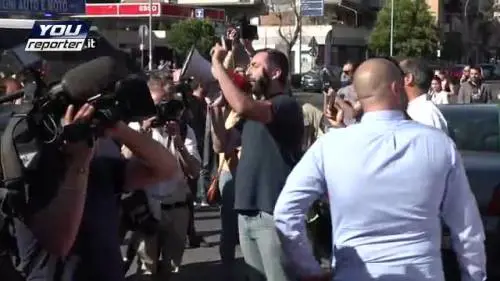 La protesta di CasaPound