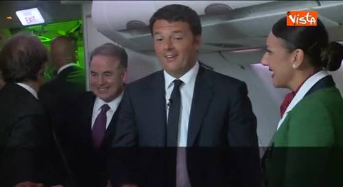 Alitalia, il tour di Renzi