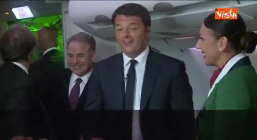 Alitalia, il tour di Renzi