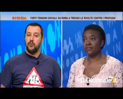 Insulti, sfottò e battute: scintille fra Kyenge e Salvini