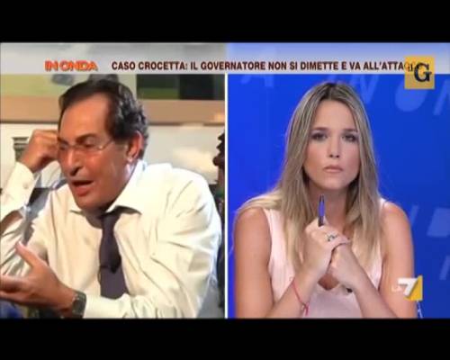 Crocetta sbotta in tv contro la conduttrice Francesca Barra