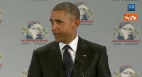 Kenya, Obama saluta la platea in lingua swahili