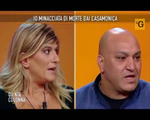 Enrico Casamonica minaccia la giornalista in studio