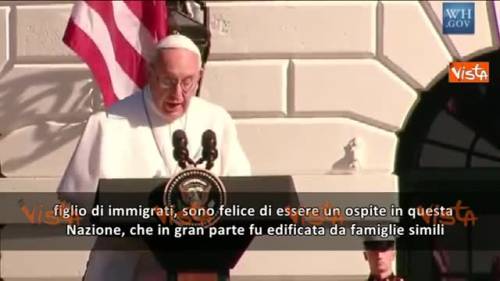 Il Papa a Obama: "Io qui da figlio di migranti"
