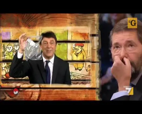 Crozza nei panni di Renzi si burla di Marino in diretta