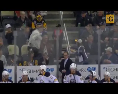 Tifoso di hockey ruba il dischetto regalato ad un bambino