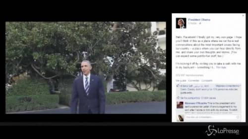 "Ciao Facebook!". Il presidente Usa Barack Obama sbarca sul social 