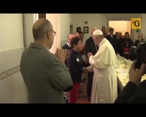 Papa Francesco a pranzo con i poveri