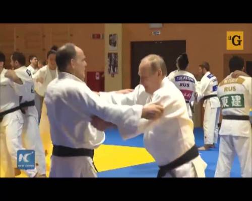 Putin combatte contro il CT italiano della nazionale di judo russa