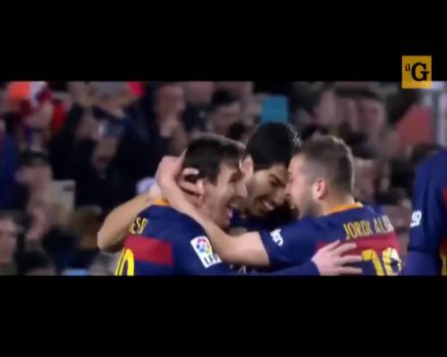 Messi e Suarez battono un rigore di seconda