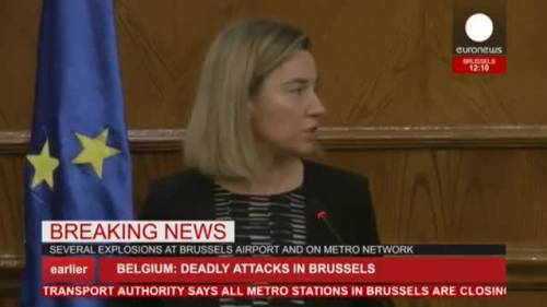 Mogherini commossa per le vittime di Bruxelles