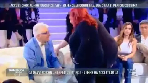 Il dietologo Lemme schiaffeggiato in tv