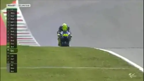 Rossi rompe il motore: è fuori dal Gp d'Italia