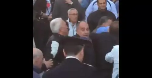 L'aggressione a Salvini con una pietra