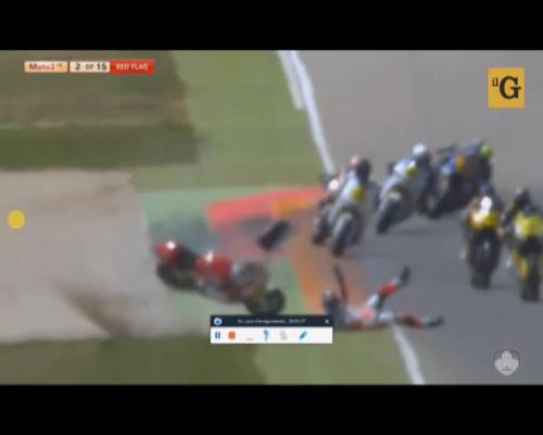 Aragona. Moto esplode durante la gara di Cev Moto2