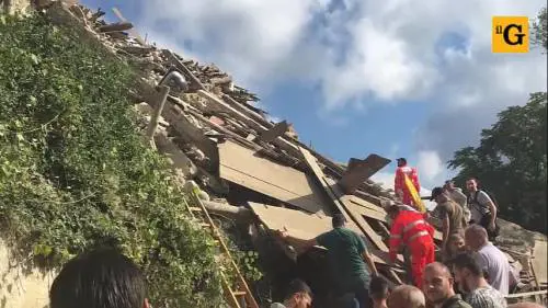 Le macerie di Pescara del Tronto