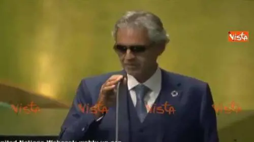 Andrea Bocelli incanta le Nazioni Unite