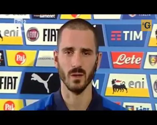 Leonardo Bonucci si commuove in diretta parlando del figlio