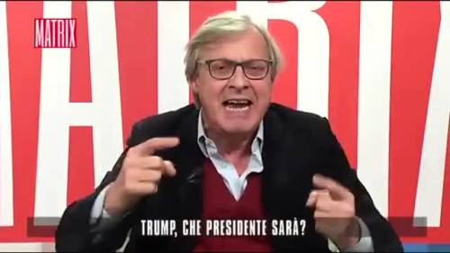 Matrix, Sgarbi show: "Il vero Trump è Renzi"