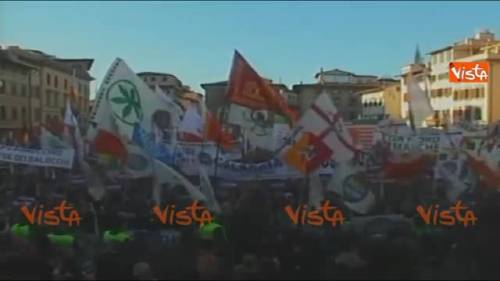 La manifestazione della Lega a Firenze