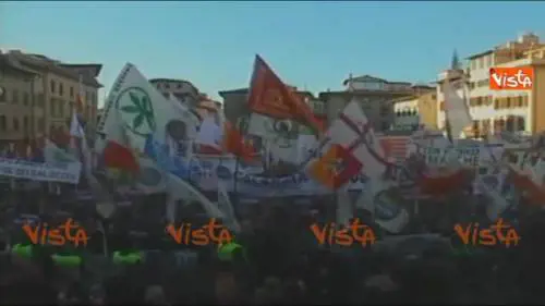 La manifestazione della Lega a Firenze