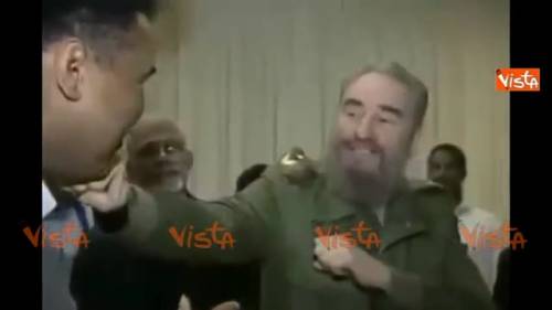 Fidel Castro con il pugile Muhammed Ali