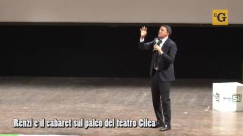 Renzi e il cabaret sul palco del Teatro Cilea