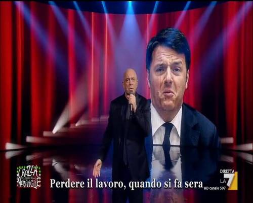 Crozza rivisita Ranieri e dedica a Renzi "Perdere il lavoro"