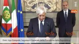 Zampetti: "Gentiloni ha accettato l'incarico da premier"