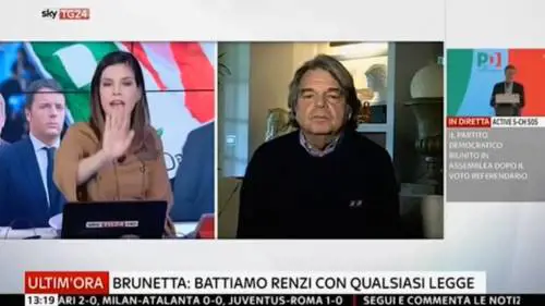 Brunetta litiga con la conduttrice di Sky: "Non sono qui per un dibattito"