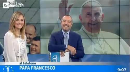 Gli auguri di Bergoglio in diretta