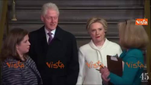 Anche Bill e Hillary Clinton alla cerimonia d'insediamento di Trump