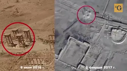 Il sito archeologico di Palmira danneggiato dall'Isis