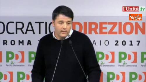Renzi: oggi si conclude un ciclo all'interno del PD durato 3 anni