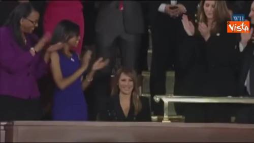 Ovazione per la First lady Melania Trump