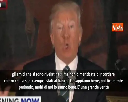 Trump e il proverbio irlandese: "Non dimenticatevi degli amici veri"